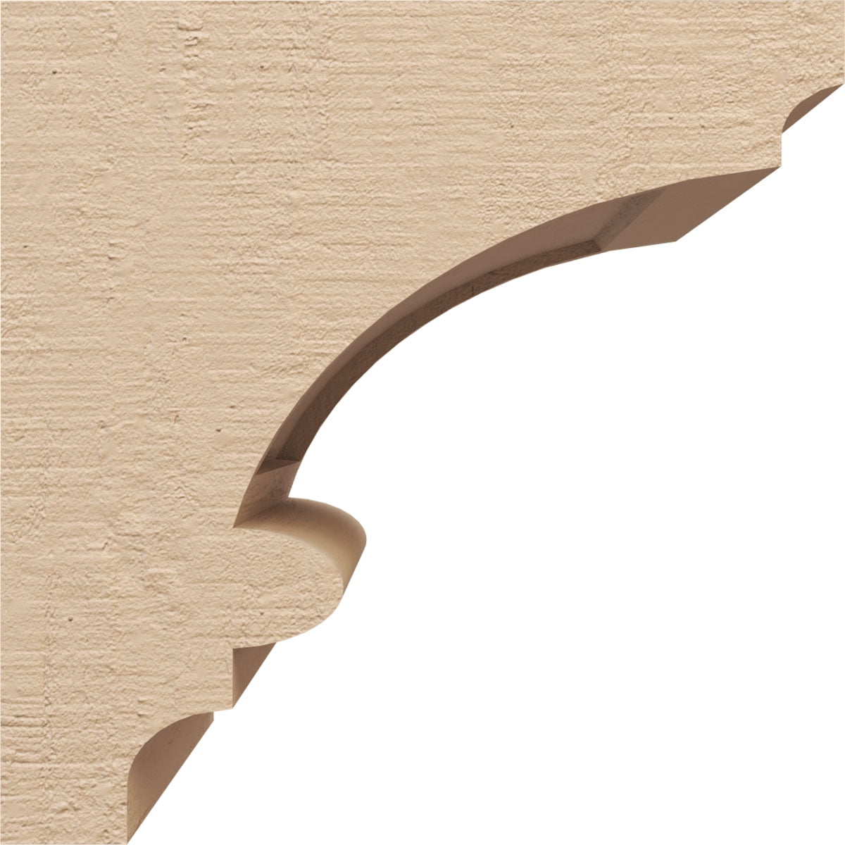 9"W x 9"D x 9"H Wide Diane Rough Cedar Woodgrain TimberThane Corbel, Primed Tan