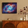 thumbnail image 4 of Pratyus Spiral Galaxy Blue Star Red Star Canvas Wall Art Ready to Hang for Home Decor 16x12in, 4 of 6