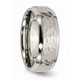 thumbnail image 4 of Titanium Polished And Hammered 8mm Beveled Edge Band (Size 10) Made In China tb236-10, 4 of 4