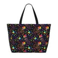 thumbnail image 2 of Xecao Rainbow Jellyfishes for versatile beach bag for women includes zipper pockets and waterproof material, ideal for vacations and adventures., 2 of 7