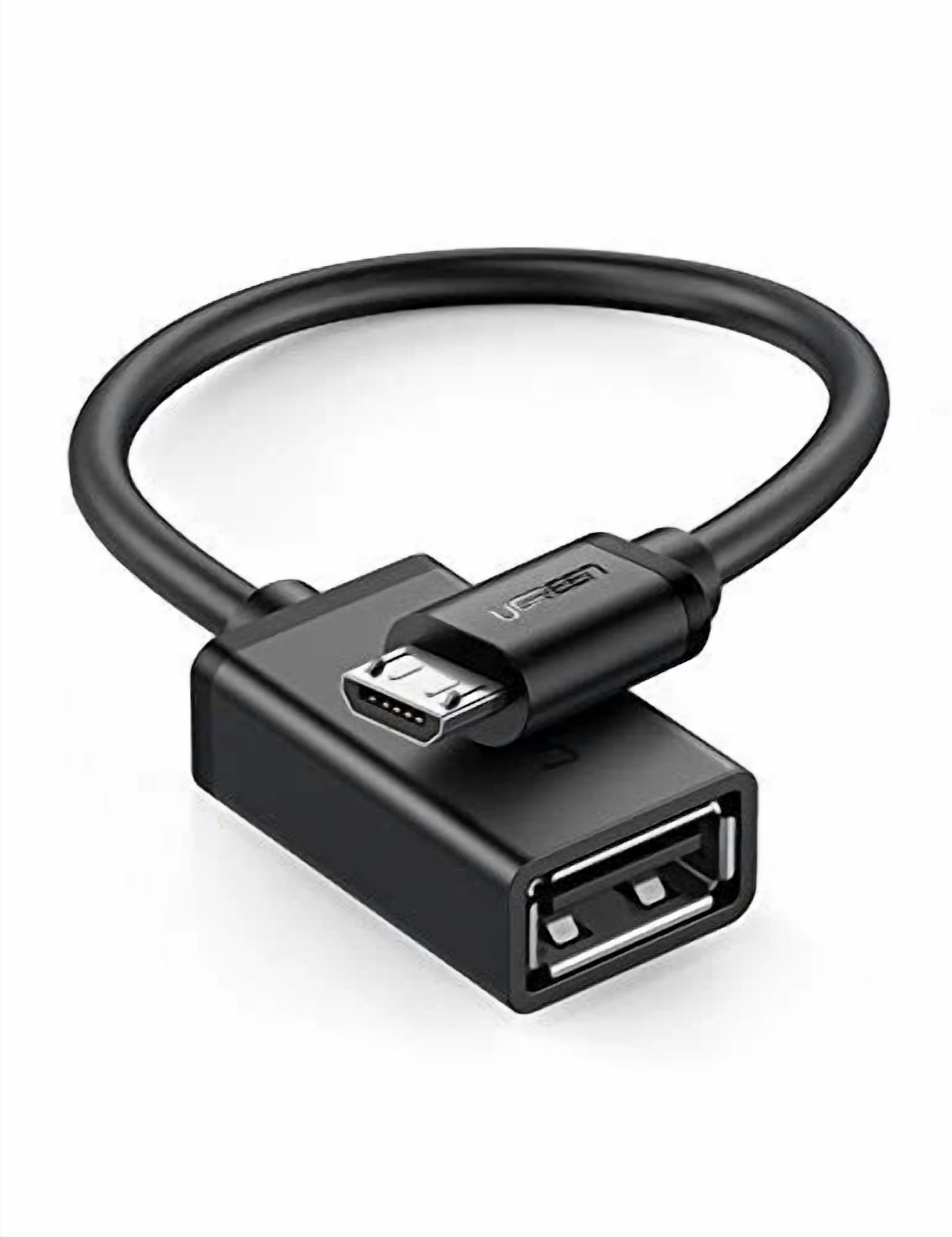 CRESTIN- Micro Usb 2.0 Otg Cable On The Go Adapter Male Micro Usb To Female Usb Black