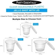 Small Plastic Cups With Lids - 25 Pack