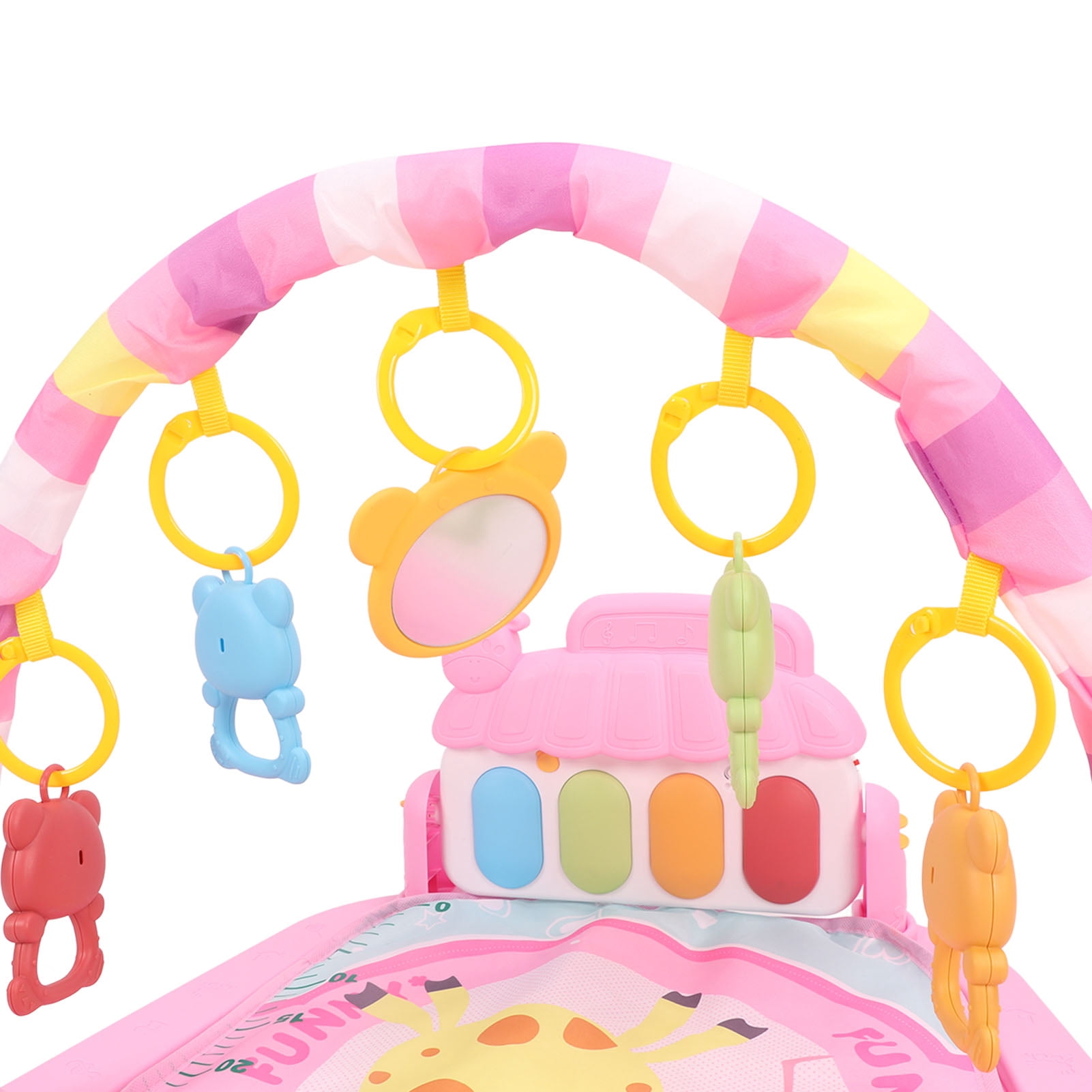 Yajisi Baby Gyms Play Mats Early Education Sensory Development Foot Piano Musical Activity Mat for Babies Toddlers Newborns Pink 28.3 x 15.7 x 18.5 in