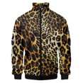 thumbnail image 3 of Chaqueta con cremallera y estampado de leopardo para hombre, moda 3D, manga larga, informal, holgada, estilo Harajuku, con solapa, abrigo de calle, 3 of 5