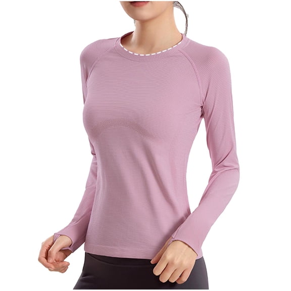 Oplxuo Long Sleeve Workout Top for Women Basic Raglan Loose Crewneck Athletic Gym Shirts Soft Running Yoga Tee Tops