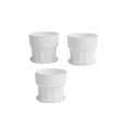 thumbnail image 1 of maskred 3 Pieces Roots Control Flower Pot Flowerpot Garden Nursery Breathable Planter with Tray Drainage Holes Balcony White/L, 1 of 6