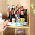 thumbnail image 3 of Large Grey 30cm Diameter Rotating Organizer: Multi-Purpose Plastic Storage Rack for Kitchen Countertops, Bathrooms & Tables – Ideal for Sauce Bottles, Condiments & Small Items – Space-Saving, Durable, 3 of 5