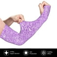 thumbnail image 3 of Fotbe Lilac Glittering UV Sun Protection Arm Sleeves - Tattoo Cover Up - Basketball Arm Sleeve UPF 50 Cooling for Men Women, 3 of 8