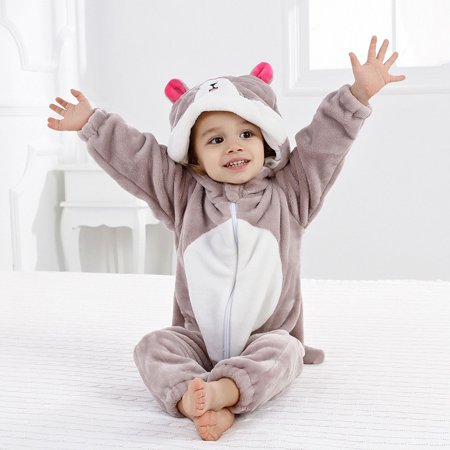 

Hunpta Baby Toddler Animals Cosplay Romper Suit Boys Girls Romper Cute Cows Pajamas Soft And Warm Bodysuit Romper