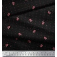 thumbnail image 2 of Soimoi Black Poly Georgette Fabric Berries & Dots Decor Fabric Printed Yard 42 Inch Wide, 2 of 5