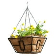 thumbnail image 2 of Panacea 87850GT 14" Square Black Steel Hanging Plant Basket - Quantity of 6, 2 of 2