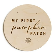 My First Pumpkin Patch Baby Wooden Milestone Card