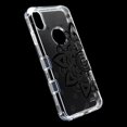 thumbnail image 6 of Kaleidio Case For Apple iPhone XS Max (6.5") [Lucid TUFF] See-Thru TPU Hybrid Dual Layer Protector Cover w/ Overbrawn Prying Tool [Classic Black Mandela], 6 of 7