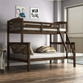 thumbnail image 5 of Furniture of America Tales Wood Twin over Full Bunk Bed with Ladder in Merlot, 5 of 18