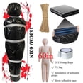 thumbnail image 4 of Juego de accesorios para cadáveres de Halloween de 59 pulgadas, decoración de sudario aterrador para patio, bolsa sangrienta de terror, decoraciones colgantes para casa embrujada, B, 4 of 5