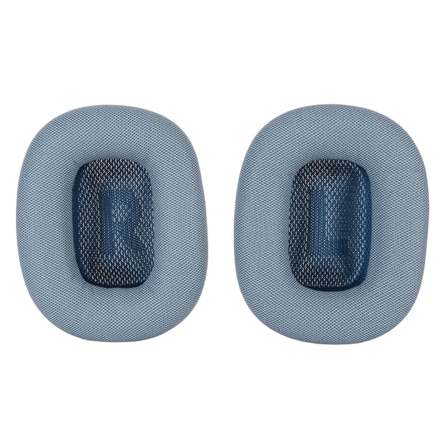 Almohadillas suaves y transpirables para auriculares IOS Earbuds MAX, almohadillas de espuma viscoelástica de cuero proteico azul