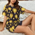 thumbnail image 6 of Womens Pajama Sets With Pocket, ider Light Bulb Pattern Lounge Sets Short Sleeve Sleepwear PJ Sets for Women, 6 of 6