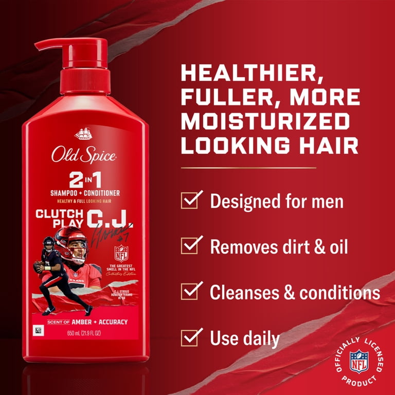 Old Spice Clutch Play C.J. 2-in-1 Shampoo & Conditioner for Men