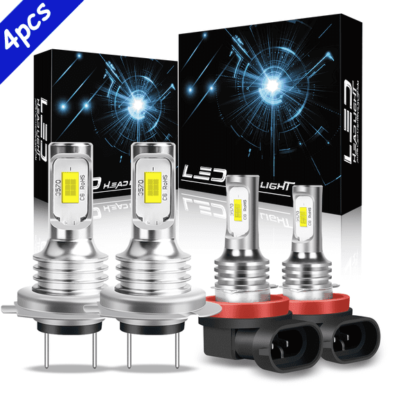 For 2013-2015 Chevy Malibu LED Headlight Bulbs Combo High Low Beam Lamp 4 Pack
