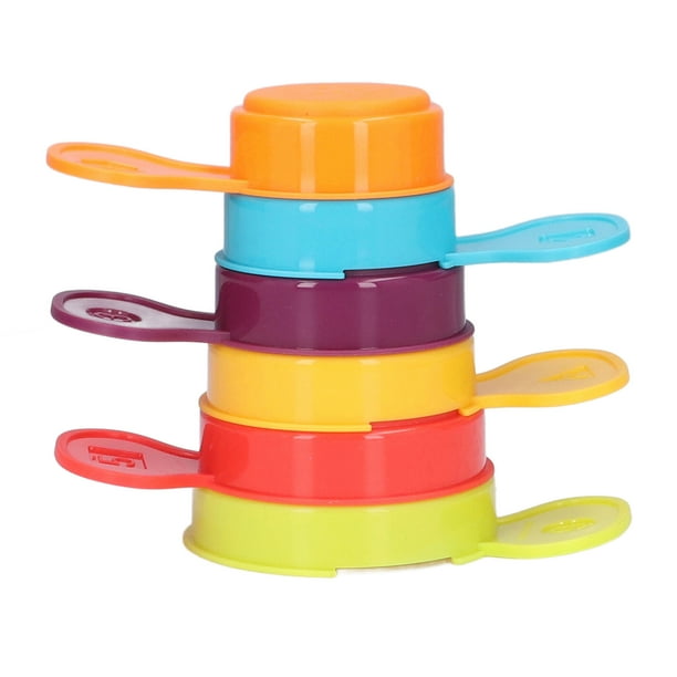 Vasos apilables para bebés, 6 piezas, vasos de baño apilables para bebés, juguetes, bloques de construcción, vasos, juguetes diseñados para profesionales