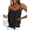 Black, variant on Wrongduck Flowy Chiffon Cami for Women, Sleeveless Double Layer Tank Top with Pearl Accent Neckline, Casual Loose Fit Summer Blouse