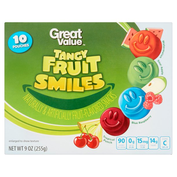 Great Value Tangy Fruit Smiles Recall Food Network B