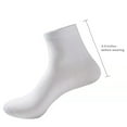 thumbnail image 4 of SERISIMPLE Viscose Bamboo Men's Thin Quarter Ankle High Breathable Socks - Comfort Cool Soft 5 Pairs (White, X-Large), 4 of 4