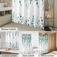 thumbnail image 6 of Shower Curtain Teal Green Eucalyptus Leaves Bathroom Curtains with Hooks, Waterproof Fabric Berry Leaf Branches Bath Shower Curtains Set for Bathroom Bathtubs Decor 36x72 Inch, 6 of 9