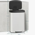 thumbnail image 2 of Garvee 21.13 Gallon Large Step-on Trash Can for Kitchen, with Liner Rim & Soft Close Plastic Lid, White, 2 of 9