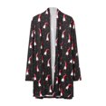 thumbnail image 4 of Unir Women Open Front Christmas Print Long Sleeve Flowy Hem Cardigan Reinforced Stitching Resistant Polyester Holiday Cover Up 1pc S-XXL True To Size, 4 of 7