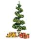 thumbnail image 1 of Costway 120 cm Árbol de Navidad Helicoidal Artificial de Espiral Iluminado con 150 Luces LED con Base Planta Falsa Decorativa Festiva, 1 of 7