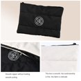 thumbnail image 4 of Aesthetic Handheld Makeup Bag with Camellia Flower Design Quilted Cosmetic Pouch, 4 of 8