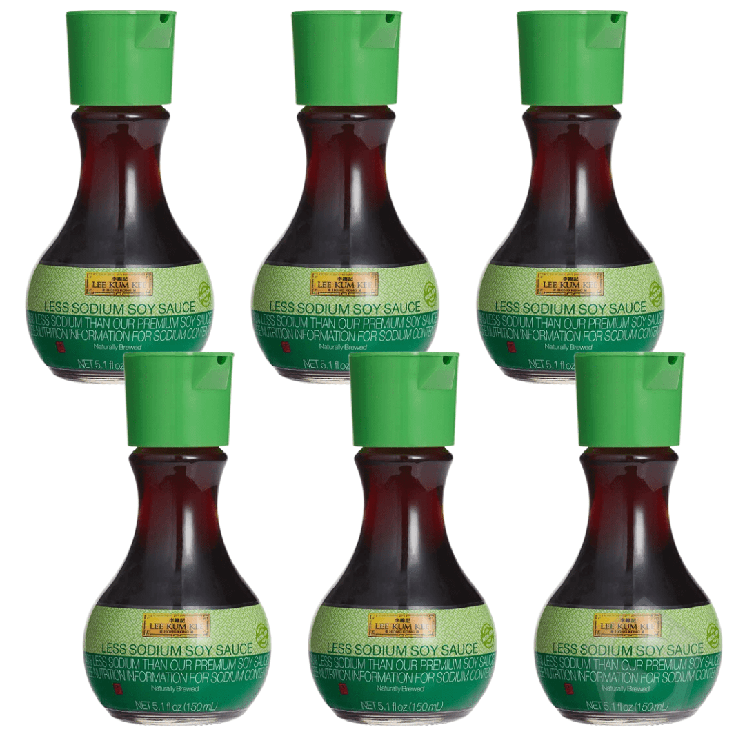 Lee Kum Kee 5.1 fl. oz. Less Sodium Soy Sauce Bottles - 6/Case