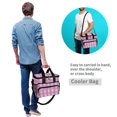 thumbnail image 7 of Pink Grid Insulated Lunch Bag 15L Cooler Box for Women Men Work Camping Beach Travel, 7 of 7