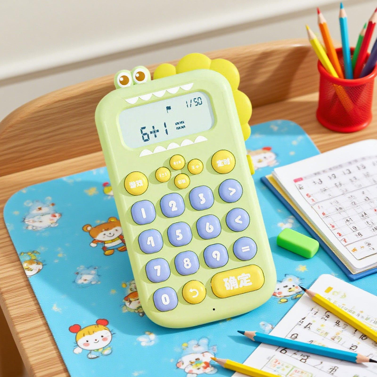 LeeQinersw Dinosaur Calculator Office Desktop Calculator Teaching Aids Intelligent Learning Green