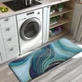 thumbnail image 3 of Blue Marble Gold Wave Pattern Kitchen Rug Mat,Kitchen Runner Rugs Non Skid Washable,Decorative Kitchen Floor Mats for Kitchen,Sink,Laundry,17"x47.2", 3 of 7