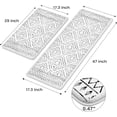 thumbnail image 2 of Anti Fatigue Kitchen Mat,Black and White Kitchen Rugs Sets of 2, Cushioned Non Slip Kitchen Floor Mats, Morocco Geometric Standing Mats for Sink, Laundry, Office, Desk 17"x47"+17"x29", 2 of 6