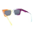 thumbnail image 4 of Womens Old Fashion Retro Horn Rim Plastic Rectangular Sunglasses Purple Blue Orange - Black, 4 of 4