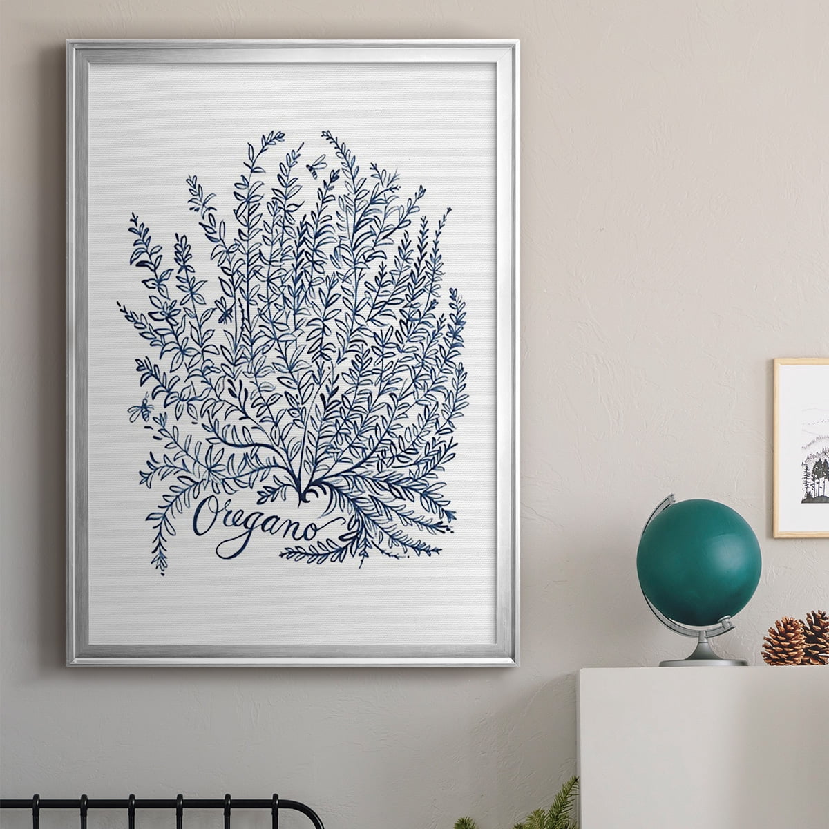 Summer Herb Garden Sketches II Premium Framed Print - Ready to Hang