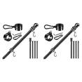 thumbnail image 1 of 2X Flag Pole Set for House Porch, 6 FT Thickened Stainless Steel Wall Mount Flagpole Rotating Flagpole Rings No Bracket, 1 of 6