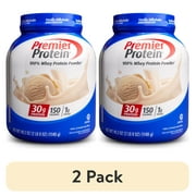 (2 pack) Premier Protein 100% Whey Protein Powder, Vanilla Milkshake, 30g Protein, 29 Servings