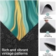 thumbnail image 3 of Teal and Gold Marble Flow Lines Pattern Kitchen Rugs Sets Of 3,Kitchen Runner Rugs Non Skid Washable,Decorative Kitchen Floor Mats for Kitchen,Sink,Laundry,17"x30"+ 17"x47" + 17"x59", 3 of 6