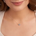 thumbnail image 2 of Lab Diamond Pendant Necklace| 3 Ct IGI Certified Round Shape Lab Grown Diamond | Agustina Round Solitaire Diamond Pendant With Gold Chain | 14K Rose Gold | FG-VS Quality, 2 of 5