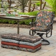thumbnail image 3 of ARDEN 4-Pack Outdoor Patio Dining Chair Cushion, 20x44, Rain-Proof Seat Pad, Fade-Resistant Outdoor Cushion Phoebe Grey Floral, 3 of 13