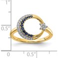 thumbnail image 5 of 14K Yellow Gold Polished Sapphire And Diamond Moon W/Star Ringsize 7 - Jbsp, 5 of 5