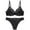 Black, variant on DPTALR Women Sexy Lace Solid Underwear Pajamas Embroidered Ladies Steel Rings Intimates Set