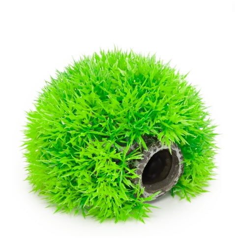Penn-Plax Deco-Replicas Realistic Green Grass Hideaway with Swim Through Hole - Decoration For Aquariums and Fish Tanks