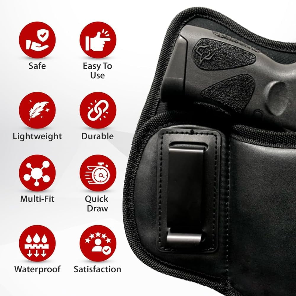 Dino Pancake Holster For Right Hand Users Faux Leather