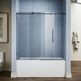 thumbnail image 6 of Sunny Shower Black Finish 60" W x 62" H Frameless Sliding Tub Door with 3/8" Clear Glass, 6 of 10