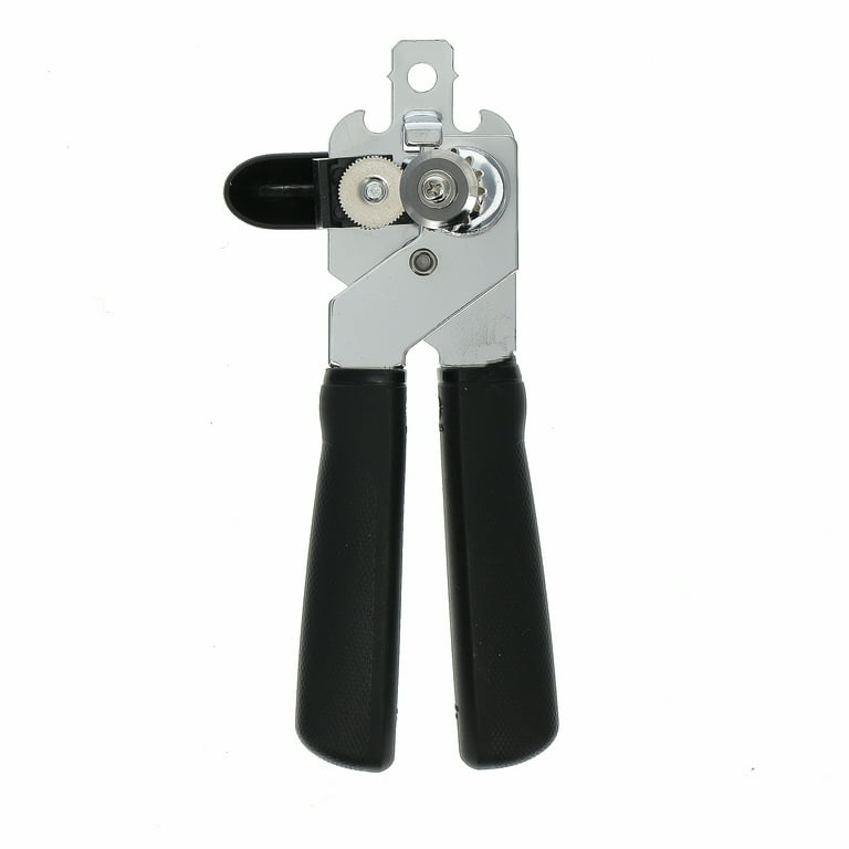 Focus Swing Style Steel Easy Crank Manual Can Opener with Black Handles -  10 1/2L x 4 1/2W x 4H